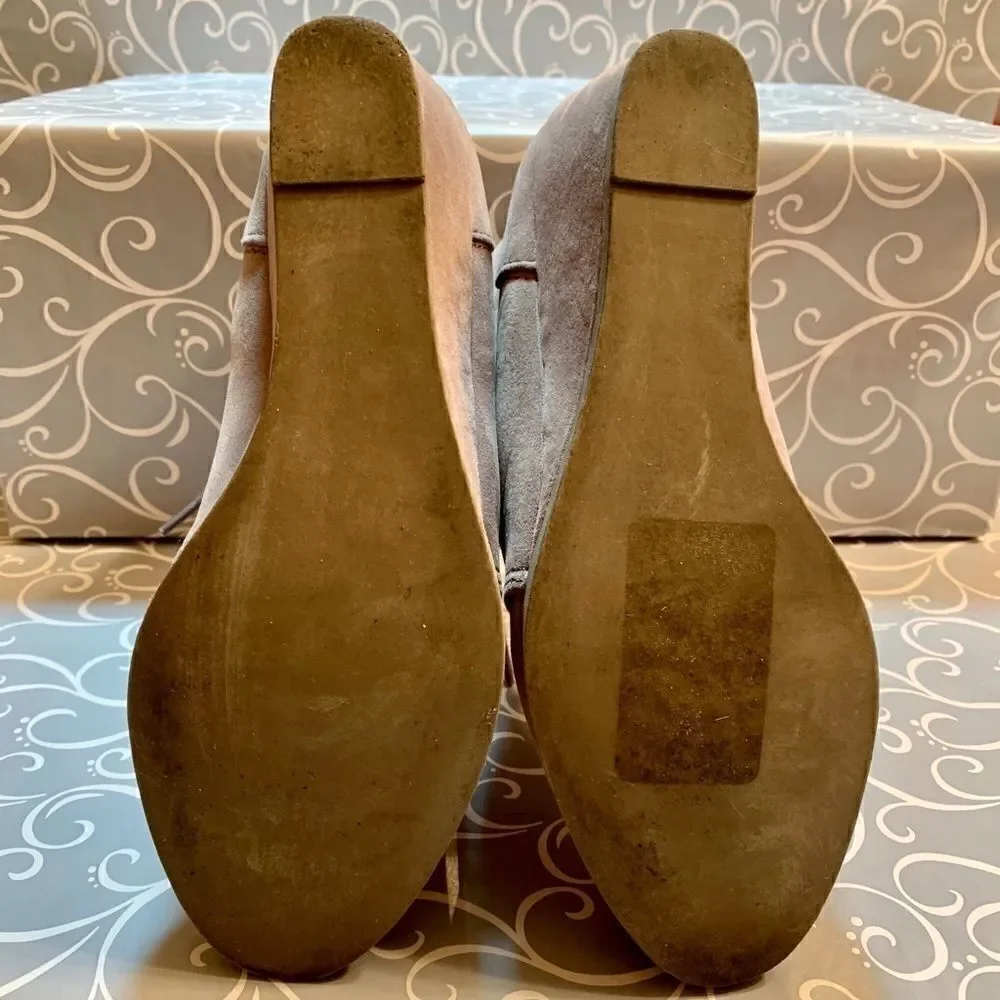 Madden Girl Beige Suede Wedge Booties Size 6